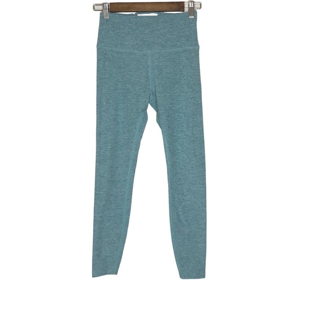 Beyond Yoga Blue Across the‎ Strap High Waisted 7/8 Yoga Leggings Size Medium